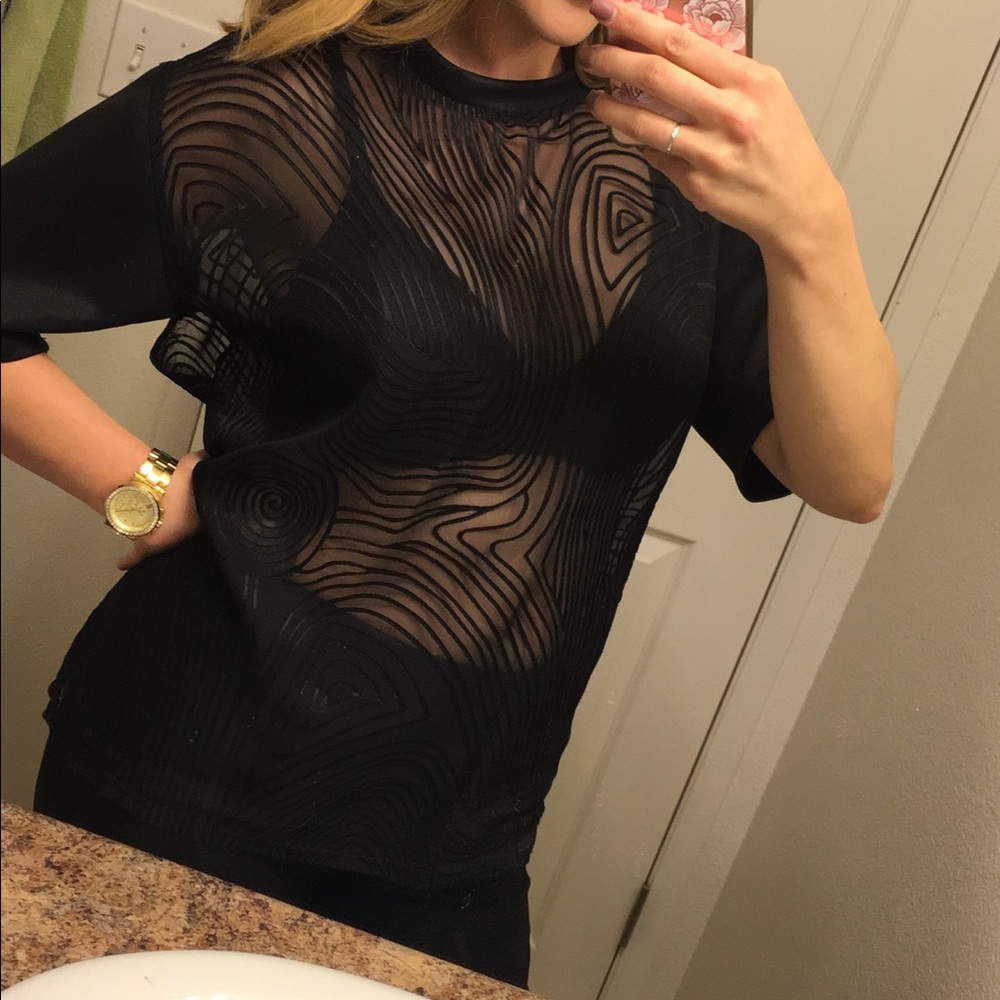 Sheer Black Tee